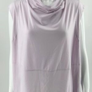 FLX Top Plus Size 3X Lilac Purple Cowl Neck Solid Sleeveless Blouse Womens